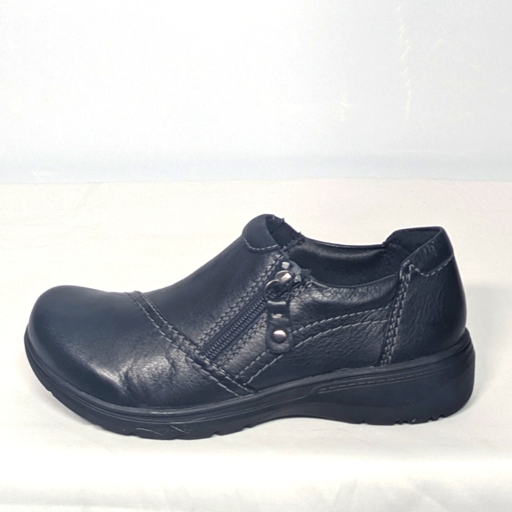 NEW Clarks Womens Carleigh Ray Leather Oxford Sz 6 wide black